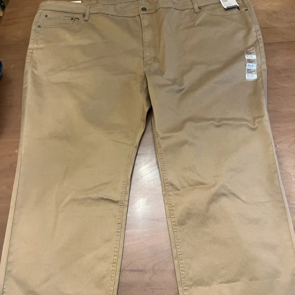 Levi 541 Athletic Taper Tan Stretch Jeans Size 60x30